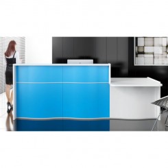 mdd Empfangstheke Wave 2er Element mit Ablage LUV29L konfigurierbar 