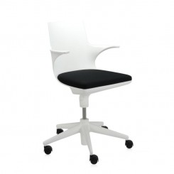 Kartell Drehstuhl Spoon Chair weiß schwarz 481903 