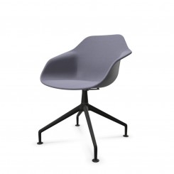 Wilkhahn Universalstuhl Yonda mit Viersternfußgestell mit Innenpolster 320/32, konfigurierbar 