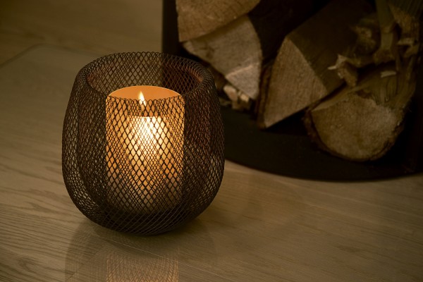 Philippi Windlicht Mesh Stahl schwarz 153005 