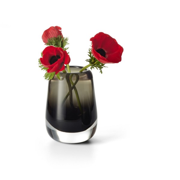 Philippi Vase Emma L Glas mundgeblasen schwarz 166013 