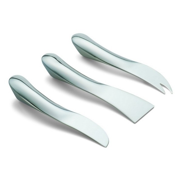 Philippi Käsemesser Wave 3 tlg. silber 189001 