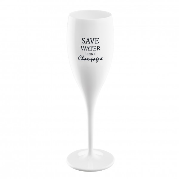 Koziol Sektglas Cheers No.1 SAVE WATER DRINK CHAMPAGNE 100ml weiß 3436525 