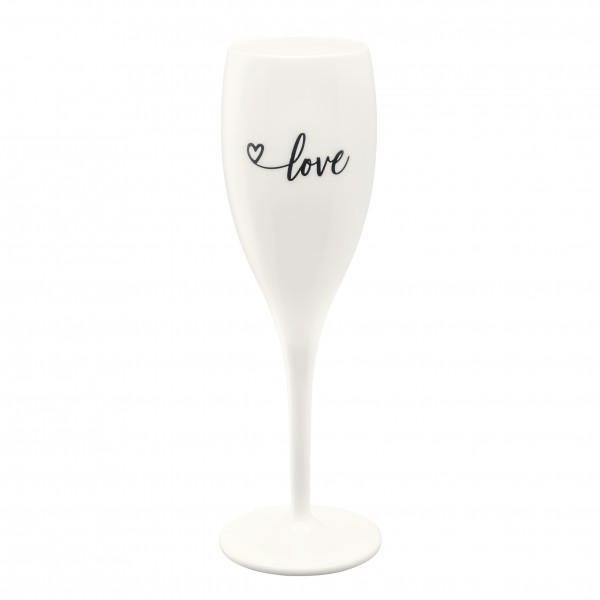 Koziol Sektglas mit Druck CHEERS LOVE 2.0 weiß 100ml 3439525 