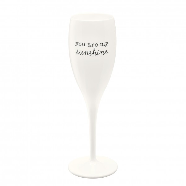 Koziol Sektglas mit Druck CHEERS SUNSHINE weiß 100ml 3440525 
