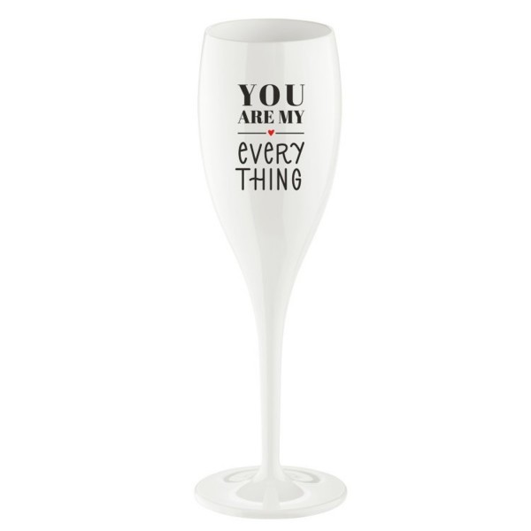 Koziol Sektglas Cheers No.1 YOU ARE MY EVERY THING weiß 100ml 3917525 