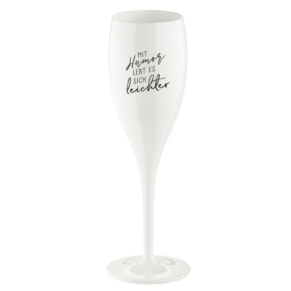 Koziol Sektglas Cheers No.1 MIT HUMOR 100ml weiß 3922525 