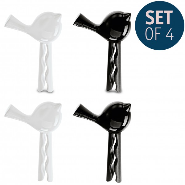 Koziol Tütenclip Pi:p 4er Set weiss schwarz 5313011 