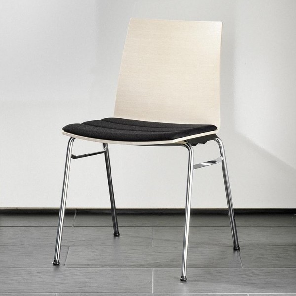 Wiesner Hager Stapelstuhl update Sitzpolster, Eiche 6350_701, konfigurierbar 