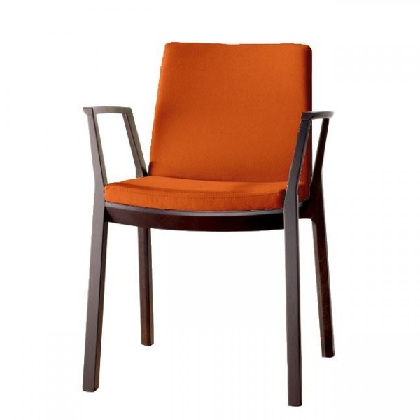 Wiesner Hager arta Stapelstuhl mit AL 6891-703 Eiche/umpolstert konfigurierbar 