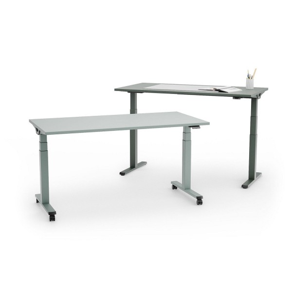 Assmann Cantaris höhenverstellbarer Steh-Sitz-Tisch, T 70 cm,  konfigurierbar 