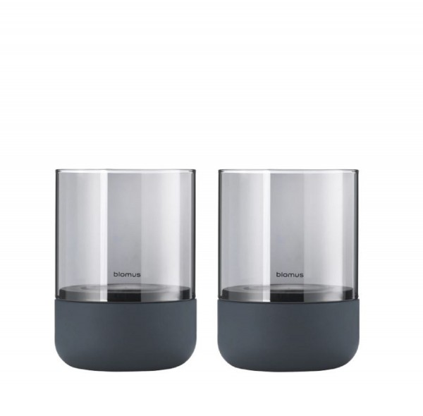 Blomus Windlicht CALMA Steel Gray 2 Stück XS 66255 