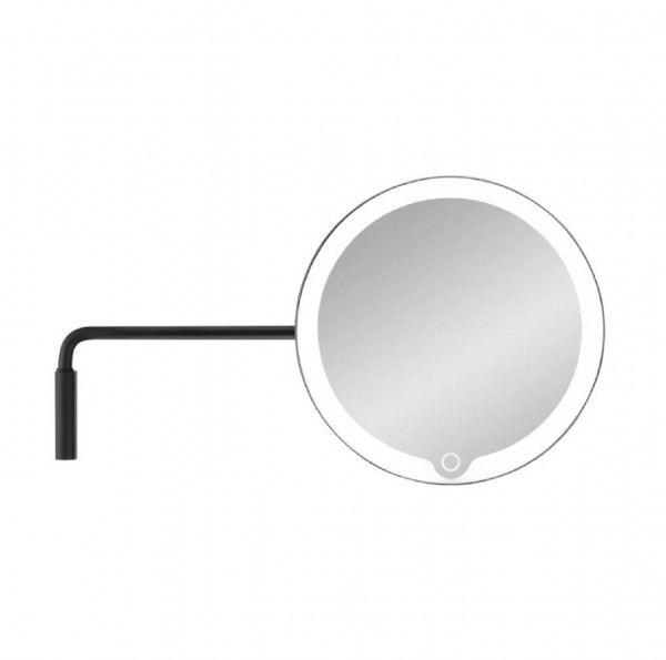 Blomus MODO LED Kosmetikspiegel mit Wandhalterung schwarz 66352 