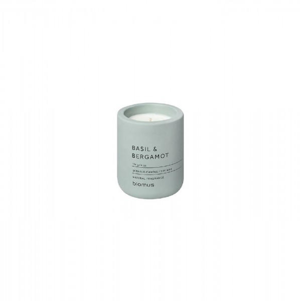 Blomus FRAGA Duftkerze 6,5 cm, Basil & Bergamot, Pine Gray, 66449 