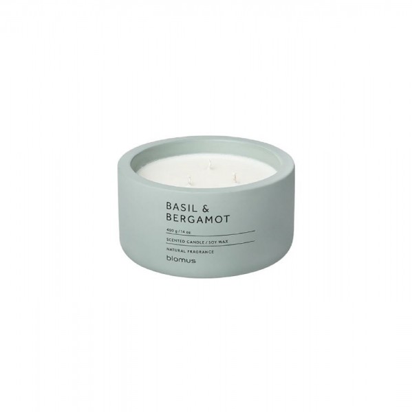 Blomus FRAGA Duftkerze 13 cm, Basil & Bergamot, Pine Gray, 66451 