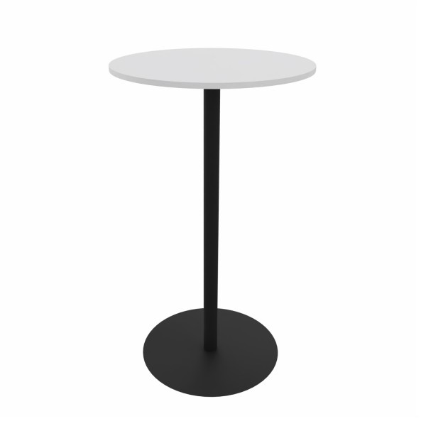 Caimi Jolly Tisch, weiß, Gestell schwarz, ⌀ 60cm, H 104 cm weiß, schwarz, BxH 60x104 cm