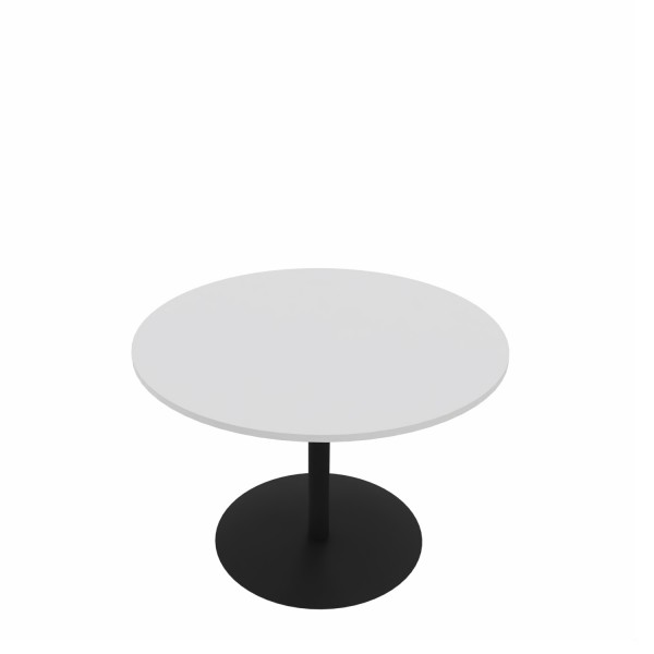 Caimi Jolly Tisch, weiß, Gestell schwarz, ⌀ 80 cm, H 54 cm weiß, schwarz, BxH 80x54 cm