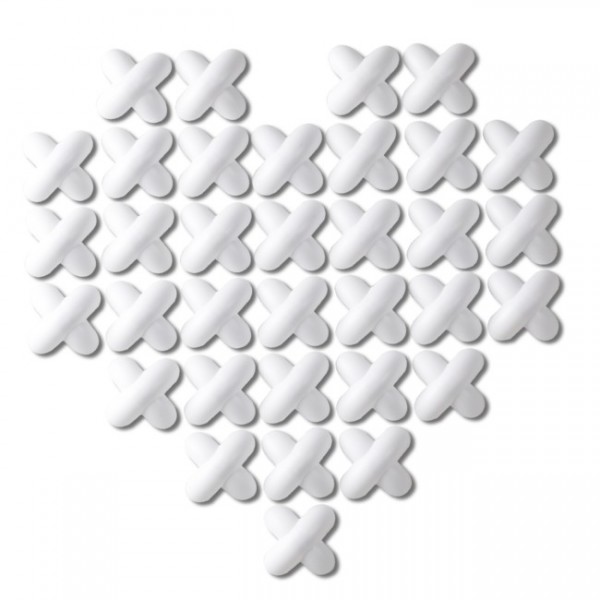 Umbra Wanddeko Cross Stitch 3D weiß 470335-660 