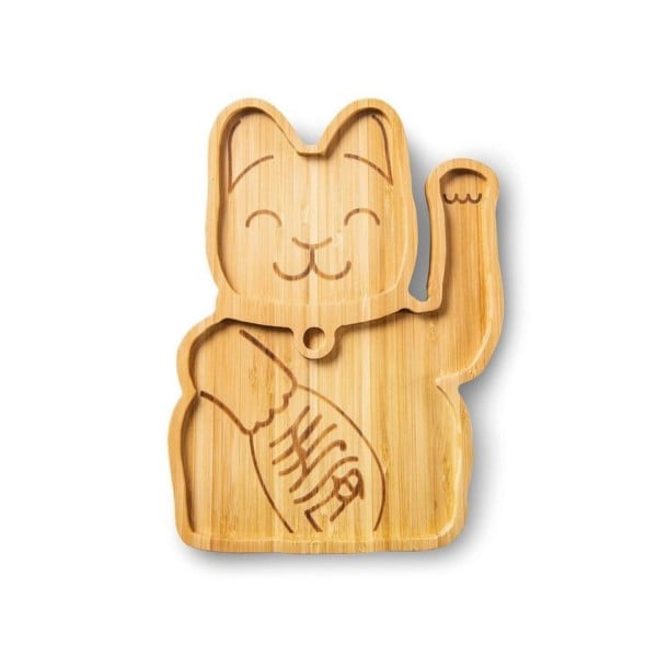 Donkey Products Bambusteller Bamboo Plate Lucky Cat 200485 
