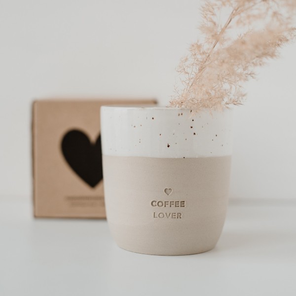 Eulenschnitt Steingut Becher Tasse Coffee Lover 