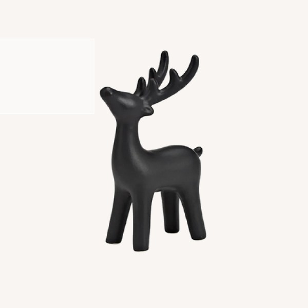 Hirsch aus Keramik schwarz 10x17x5 10036447 