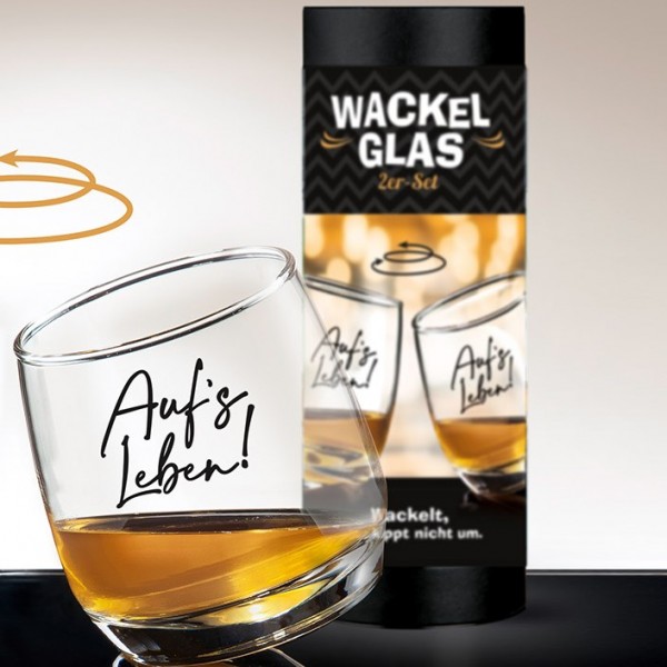 Wackelglas "Auf´s Leben!" 2er-Set 60656 