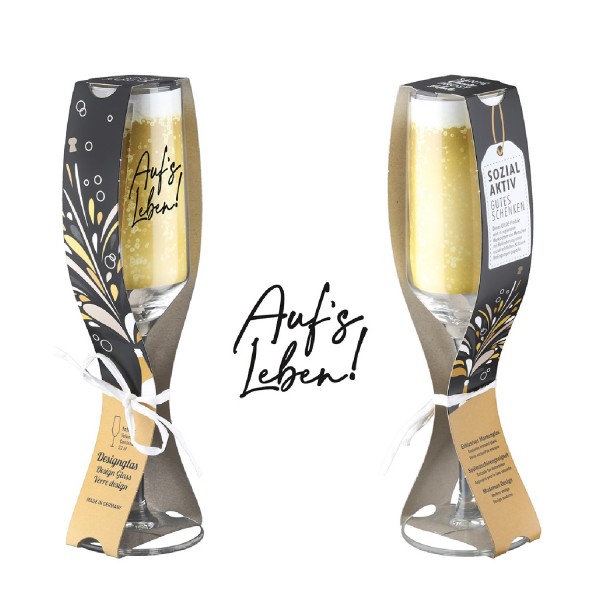 Sektglas "Auf´s Leben" 220 ml, 60658 