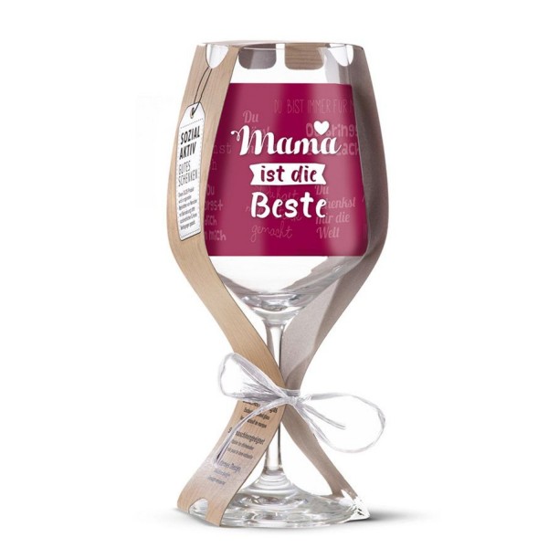 Glas Weinglas "Mama ist die Beste" 500ml 50769 