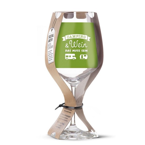 GILDE Glas Weinglas "Camping & Wein" 500ml 50768 