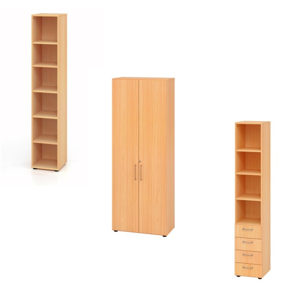 Hammerbacher Advanced Regal- und Schrankserie 6OH Höhe 215,6 cm konfigurierbar 
