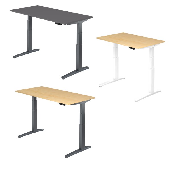Hammerbacher Sitz-Steh Tisch Ergonomic Aktiv VXBHM Breite 120/160/180/200 konfigurierbar 
