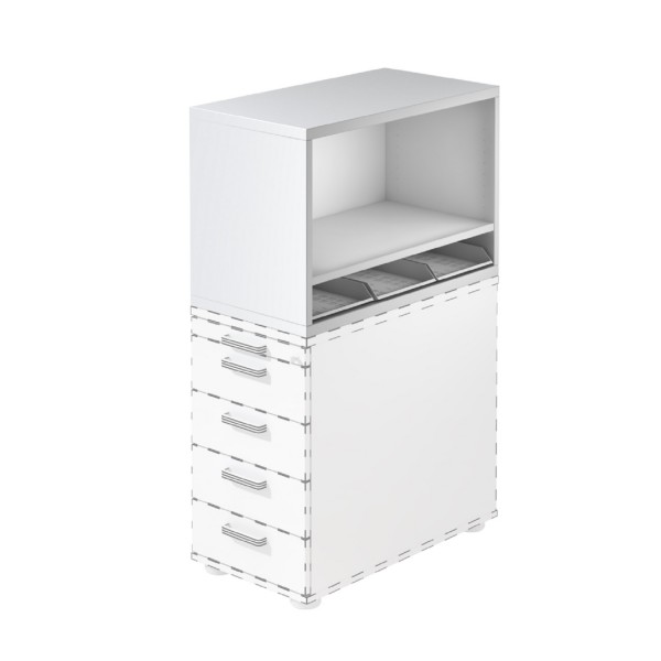 Hammerbacher Containeraufsatz  80x42,5x53 cm (BxTxH) VSCA1 
