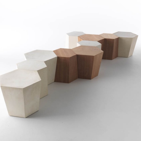 Horm Hocker Hexagon IX2288 - Lecce-Stein