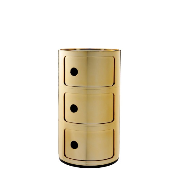 Kartell Componibili Metal 3 Fächer gold 5967GG 