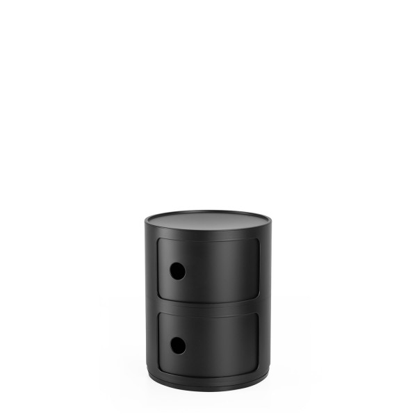 Kartell Componibili Recycled 2 Fächer mattschwarz 498609 