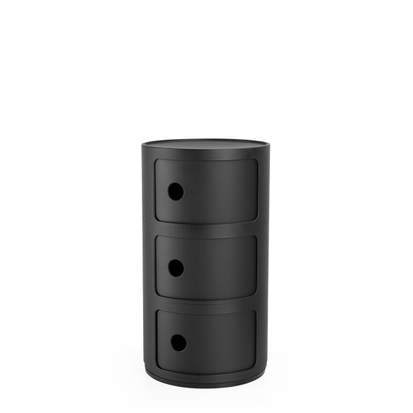Kartell Componibili Recycled 3 Fächer mattschwarz 498809 
