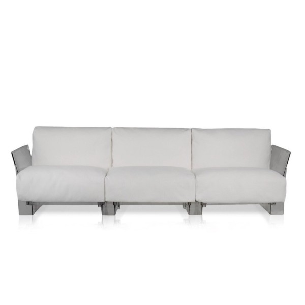Kartell Pop Outdoor Sofa 3-Sitzer Sunbrella weiß 704320 