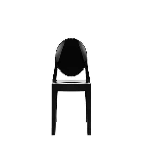 Kartell Stuhl Victoria Ghost schwarzglänzend 4857E6 