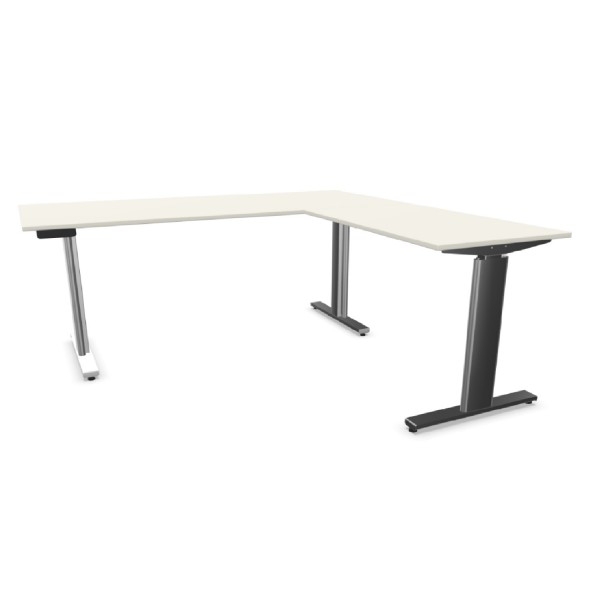 Kerkmann Steh-Sitztisch Move 3 Tube Winkelarbeitsplatz, elektrisch, konfigurierbar 