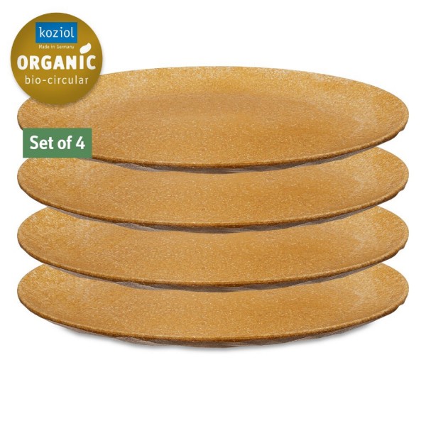 Koziol CLUB PLATE 4 flache Teller 260 mm nature wood 5005702 