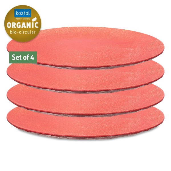 Koziol CLUB PLATE 4 flache Teller 260 mm nature coral 5005704 