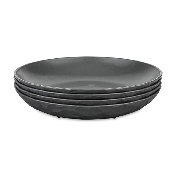 Koziol CLUB PLATE 4er-Set tiefe Teller, 220 mm, nature ash grey 8639701 