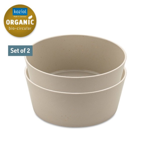 Koziol CONNECT BOWL 0,4 Schale 400ml 2er-Set nature desert sand 7102700 