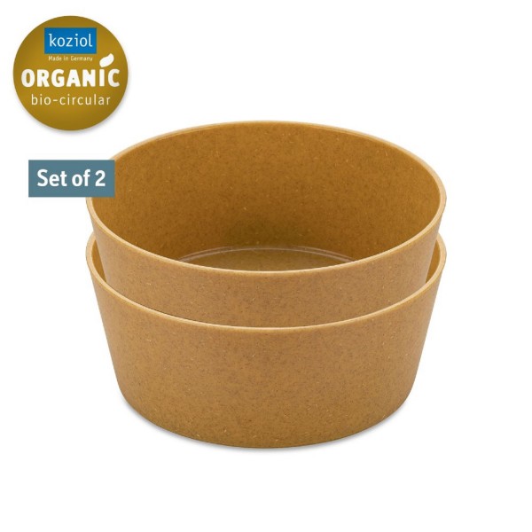 Koziol CONNECT BOWL 0,4 Schale 400ml 2er-Set nature wood 7102702 