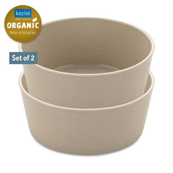 Koziol CONNECT BOWL 0,9 Schale 890ml 2er Set nature desert sand 7171700 