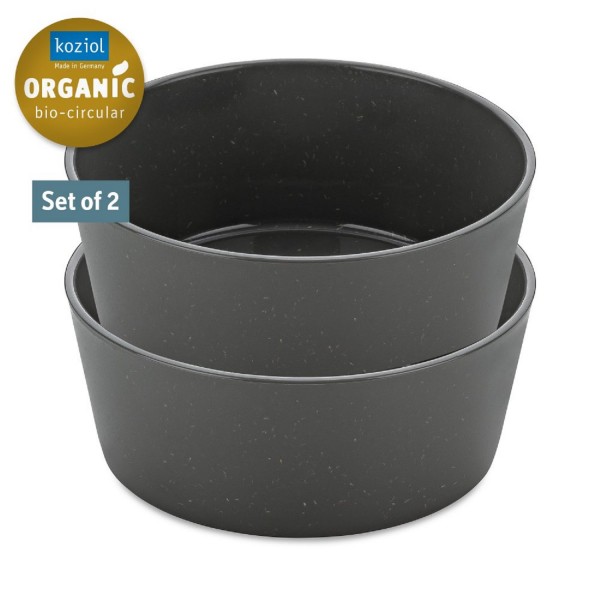 Koziol CONNECT BOWL 0,9 Schale 890ml 2er Set nature ash grey 7171701 
