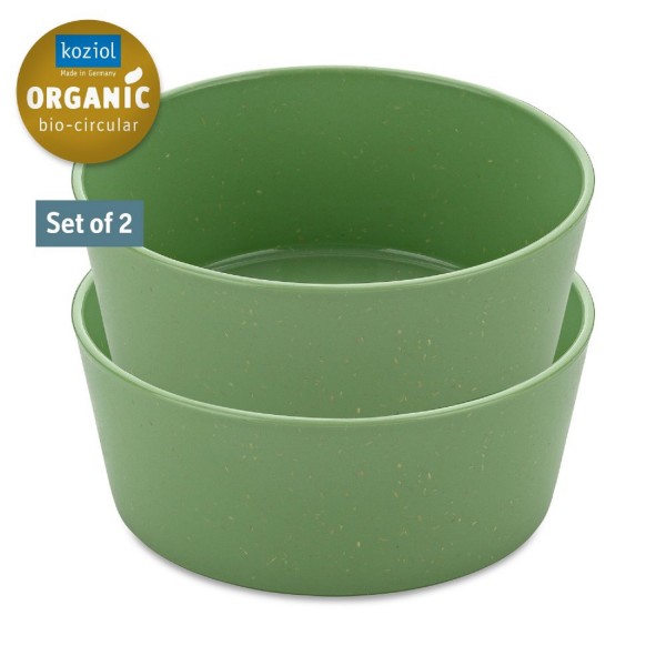 Koziol CONNECT BOWL 0,9 Schale 890ml 2er Set nature  leaf green 7171703 