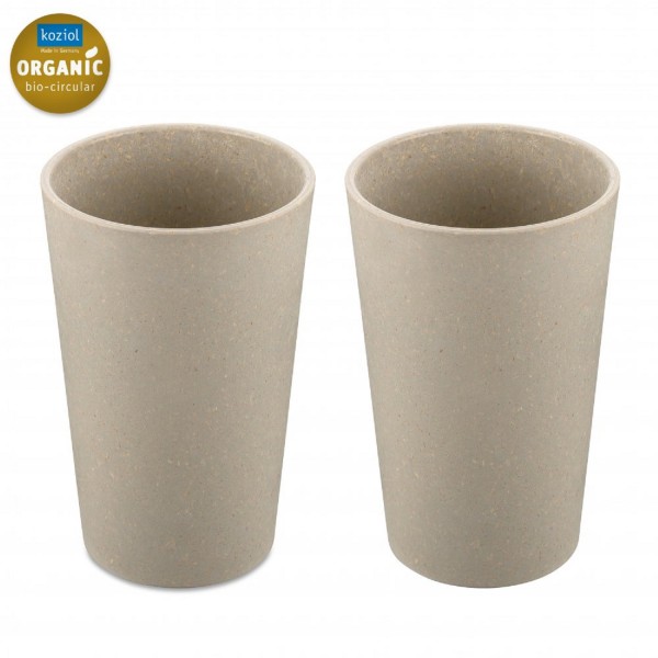 Koziol CONNECT CUP L Becher 350ml 2er Set nature desert sand 7022700 