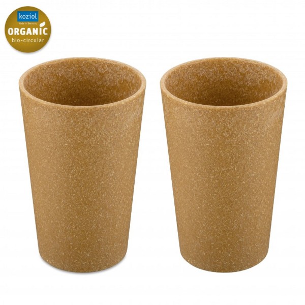 Koziol CONNECT CUP L Becher 350ml 2er Set nature wood 7022702 