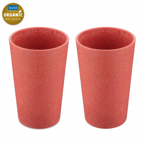 Koziol CONNECT CUP L Becher 350ml 2er Set nature coral 7022704 